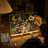Tableau d'affichage LED réutilisable en gros, tableau de messages LED en acrylique personnalisé, tableau d'écriture de messages LED pour messages de bureau à domicile
