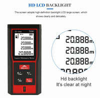 Télémètre laser industriel 50 m, télémètre numérique 165 pieds, haute précision, précision de 1 mm, multifonctionnel, portable, IP54