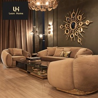 Juego de Sofás de 1, 2 y 3 Plazas de Diseño de Lujo, Estilo Europeo, Tela Nubuck de Calidad, Muebles para Sala de Estar