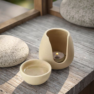 Gül kokulu balmumu eriyik brülör Spa için çin tarzı seramik uçucu yağ aromaterapi difüzör ahşap derece tohum koku kullanımı - Product Image 4