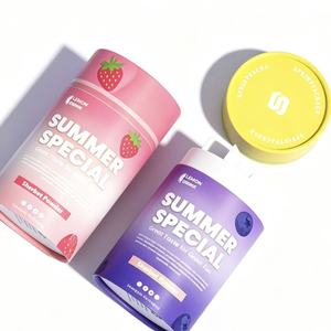 Tube en papier cylindrique de qualité alimentaire, taille personnalisée, avec couvercle scellé, pour boissons solides, poudre de protéines, compléments alimentaires - Product Image 3