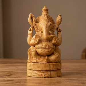 Ídolo de Ganesha Tallado a Mano en Madera - Product Image 2