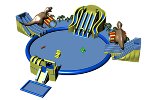 Piscina inflable gigante de China, estructura de metal de acero para comercial - Product Image 4