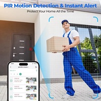 Nouvelle sonnette de porte intelligente sans fil Wifi avec détecteur de mouvement, caméra Wifi 1080p HD alimentée par batterie, avec carillon pour la maison