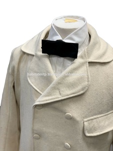เสื้อโค้ทขนสัตว์สีขาวกลางศตวรรษที่19th ใหม่ล่าสุด1840 S 1870 S เครื่องแบบการทำสำเนา - Product Image 6