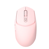 Mouse Nirkabel 3 Tombol Dual Mode 1600Dpi Berbentuk Ergonomis Optik Ukuran Mini yang Laris untuk Mac dan Pad