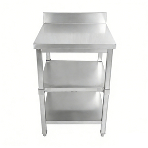 Stainless Steel Three-Layer Workbench with Back Splash - Commercial Heavy Duty <b>Work</b> <b>Table</b> for Restaurant/Kitchen - Product Image 1