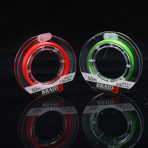 Línea de pesca trenzada X8 de 50 m, PE, para pesca en hielo, alta resistencia, multicolor, línea principal para pesca en el mar - Product Image 3