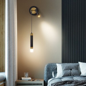 Lámpara de Noche Moderna y Sencilla para <span class=keywords><strong>Dormitorio</strong></span> <span class=keywords><strong>con</strong></span> <span class=keywords><strong>Luz</strong></span> <span class=keywords><strong>LED</strong></span> Electrochapada, Línea de Suspensión Ajustable, Decoración - Product Image 2