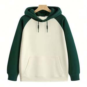 2025 sudaderas con capucha de combinación de colores de moda comprar a granel liso polar en blanco pesado 420 Gsm algodón poliéster sudaderas con capucha - Product Image 3