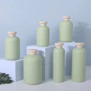 200 мл, 300 мл, роскошная зеленая пластиковая бутылка для жидкого мыла, бутылка для шампуня и кондиционера, бутылка для лосьона