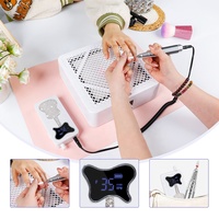 Polisseuse à ongles électrique avec diamant blanc Perceuse à ongles professionnelle 35000 tr/min Kit de perceuse à ongles sans brosse