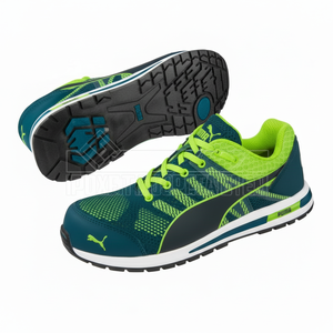 Chaussures de sécurité basses en tricot couleur verte - Product Image 1