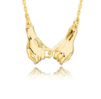 Ensemble de bijoux de mariage pour femme Milskye, ensemble de couple, argent 925 plaqué or, collier à double main