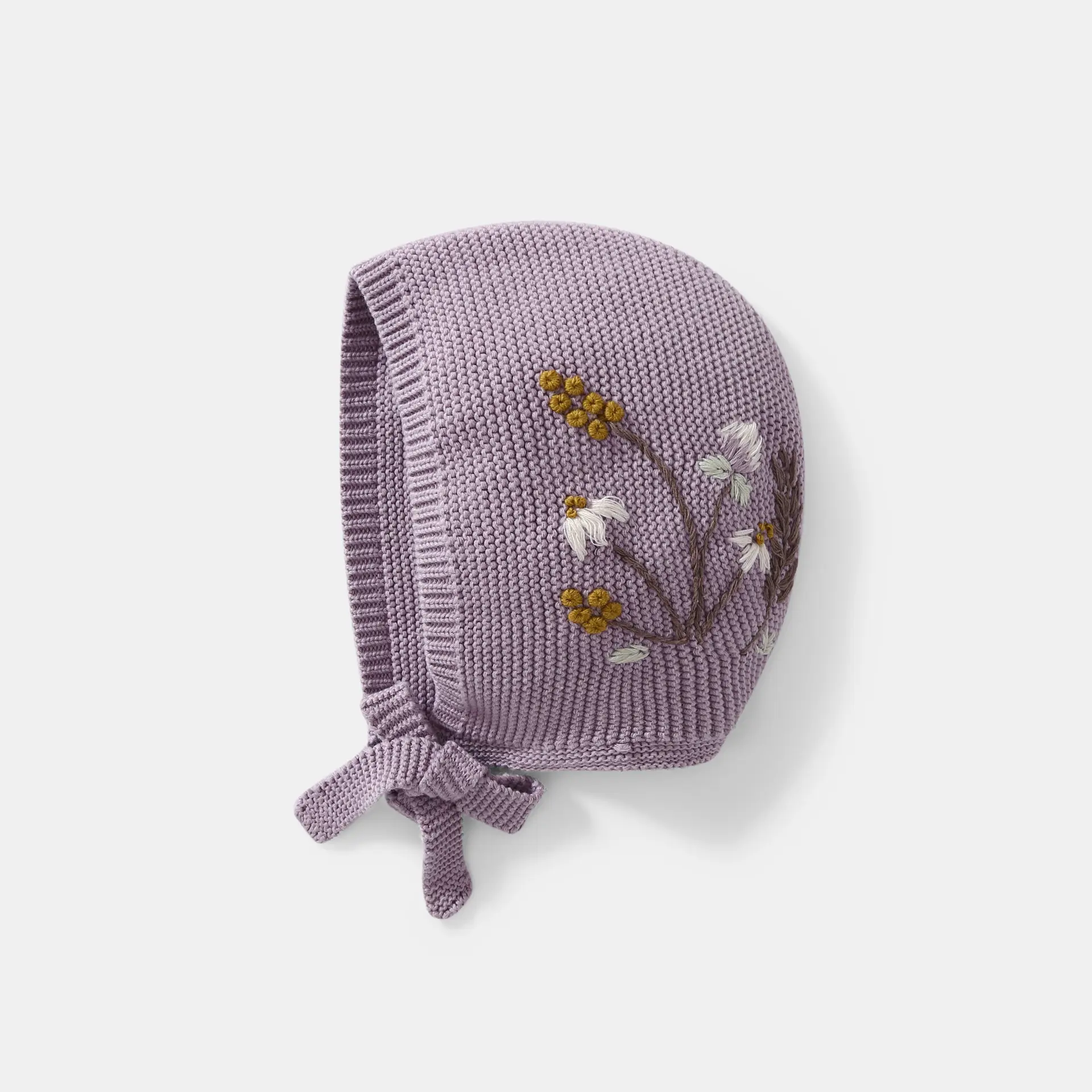 Topi rajut bayi perempuan, beanie tudung kepala bordir tangan, pelindung telinga anak perempuan, topi rajut berenda musim gugur dan musim dingin