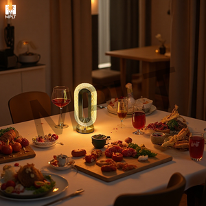 عيون النجوم كريستال قابلة لإعادة الشحن مصباح طاولة ليد لاسلكي يعمل باللمس نورديك محمول للمطعم ضوء ليلي لامبادا دا تافولو - Product Image 3