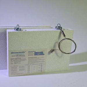 Deflector Acústico de Techo de Fibra de Vidrio con Suministros Chinos. Paneles Decorativos de Fibra de Vidrio Suspendidos con Aspecto de Madera sin Marco - Product Image 1