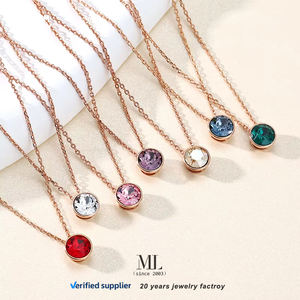 Pendentif pierre <span class=keywords><strong>de</strong></span> <span class=keywords><strong>naissance</strong></span> Mylove 12 mois <span class=keywords><strong>de</strong></span> <span class=keywords><strong>naissance</strong></span> breloque pierre zircon <span class=keywords><strong>couleur</strong></span> or cadeau d'anniversaire collier pendentif ensemble bijoux pour femmes - Product Image 1