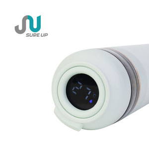 Bouteille d'eau <span class=keywords><strong>thermos</strong></span> intelligente en acier inoxydable nouveau design avec <span class=keywords><strong>bouchon</strong></span> d'affichage de la température capacité de 400ml pour le camping écologique - Product Image 6