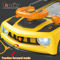 Jouets de voiture de course musicaux de compétition portables en plastique Jeu d'aventure de conduite simulée Jouets de voiture éducatifs pour garçons Volant de direction