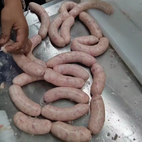 Machine de remplissage automatique pneumatique/hydraulique pour saucisses Hot Dog Twister avec lavement quantitatif pour un processus de viande efficace