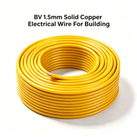 Câble électrique BV 1,5 mm² à âme en cuivre massif, isolé PVC, 450/750V, pour câblage intérieur de bâtiments résidentiels