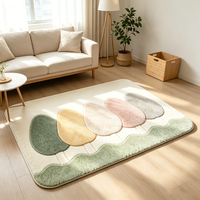 Maßgefertigter Moderner Flauschiger Teppich Weicher Kaschmir-Teppich mit Weihnachtsmuster Rutschfester Waschbarer Bettvorleger für Schlafzimmer