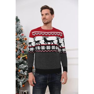 2025 hommes moche noël pull pull doux tricoté à manches longues renne flocon de neige motif mince automne impression ODM approvisionnement - Product Image 2