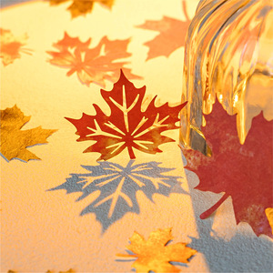 30 pcs/pack Material Pack Leaf Pick up Collection Series Hollow Out the Leaf Handbook DIY Material Decorative Bottoming - Product Image 1