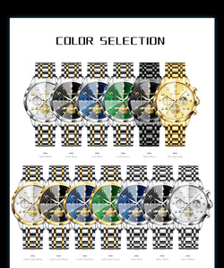 Reloj de Pulsera POEDAGAR 939 para Hombre, de Lujo, de Acero Inoxidable, Cronógrafo de Cuarzo, Resistente al Agua, con Manecillas Luminosas, Estilo Casual de Negocios - Product Image 6