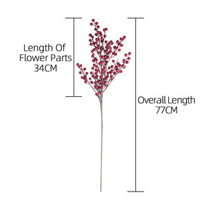 MW61204 Décoration <span class=keywords><strong>de</strong></span> la maison Noël <span class=keywords><strong>Houx</strong></span> Fruits rouges Simulation <span class=keywords><strong>de</strong></span> mariage Fleurs Vente en gros - Product Image 4