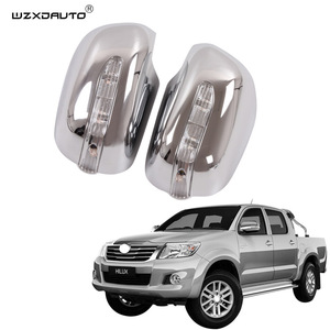 WZXDAUTO Accessoires Coques de rétroviseurs latéraux avec LED 2 pièces ABS Chrome pour Vigo 2012 Accessoires extérieurs - Product Image 2
