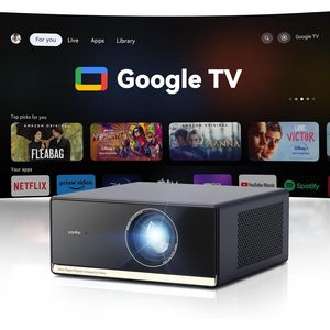 Máy chiếu thông minh Wanbo X5 Pro với Google TV 4K hỗ trợ 1100 ANSI tự động lấy nét ống Kính Gia Đình ngoài trời xem phim wifi cho máy chiếu <span class=keywords><strong>Bluetooth</strong></span> - Product Image 1