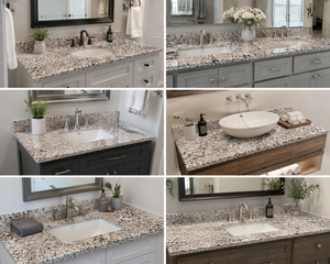 Vietnam Pink Granite Countertop Natural <b>Stone</b> Vanity Top Polished Speckled Work Surface Cut-to-Size for Hotel Bathroom Outdoor - Product Image 6