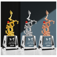 Mode Dragon Design personnalisé de haute qualité personnalisé cristal artisanat trophée décoration de la maison prix pour les événements sportifs trophée