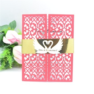 Lời Mời Kiểu Cổng Thanh Lịch Cắt Laser Thiệp Cưới Ấn Độ Cá Nhân Hình Thiên Nga - Product Image 4