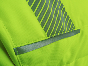 गर्म बिक्री चिंतनशील पॉलिएस्टर कपड़े पुरुषों की उच्च दृश्यता प्यूफी रफ जैकेट परका - Product Image 5