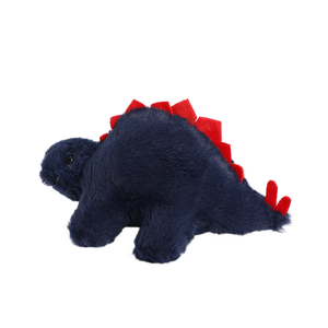 Ensemble de peluches Stegosaurus bicolores - Adorables animaux en peluche dinosaures rouges et bleu marine pour cadeaux de couple/amis - Product Image 3