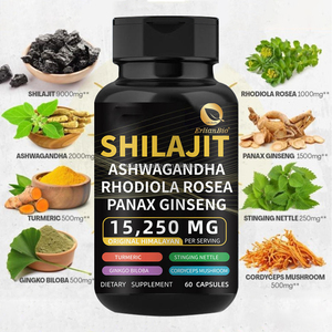 OEM shilajit cápsula resina Himalaya shilajit 85 minerales cerebro apoyo mejorar la fuerza masculina shilajit cápsulas de extracto de resina - Product Image 1