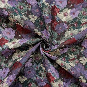 Tessuto Jacquard Twill Floreale Monet Garden con Stampa <span class=keywords><strong>a</strong></span> Olio, Tinto in Filo, Vintage Testurizzato <span class=keywords><strong>per</strong></span> Abiti, Vestiti, Gilet, Completi, Cappotti - Product Image 4
