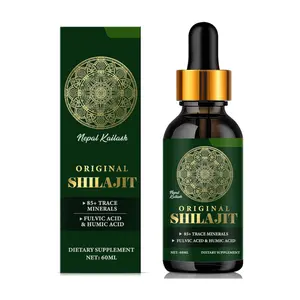 Hot Sale OEM Himalayan Shilajit Resin Liquid Drops 85+Trace Minerals Complex for Brain Booster & Energy, Overall Health