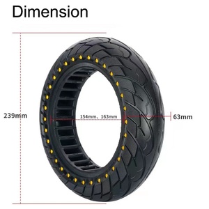 Solid Rubber Tire 10*2.5 Electric Scooter's <b>Colorful</b> Dot Elastic Honeycomb Tyre for Ninebot Max G30/G30D/G30P - Product Image 1