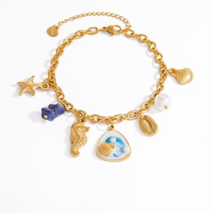 Waterproof Handmade 316L Stainless Steel Bracelet Pendant for Women 18K Gold Color Electroplated Trendy <b>Charm</b> Bracelets - Product Image 5