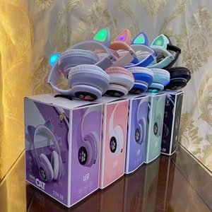 New BT5.0 Kids Pink Cute Cat Ear Wireless Stereo Sports <strong>Headset</strong> Foldable Waterproof STN-28 Wireless Headphones - Product Image 2