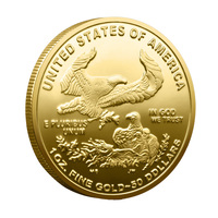 Moneda Conmemorativa Coleccionable de Metal 3D Chapada en Oro y Plata, Diseño Águila de la Libertad Americana 2025
