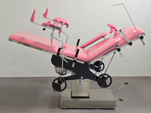 <span class=keywords><strong>Chaise</strong></span> gynécologique de table de <span class=keywords><strong>naissance</strong></span> de lit d'accouchement de fonctionnement manuel économique rose d'acier inoxydable médical - Product Image 3