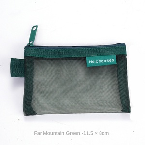 Tùy Chỉnh Thời Trang <span class=keywords><strong>Nylon</strong></span> Lưới Dây Kéo Tam Giác Rõ Ràng Mini Trang Điểm Đồng Xu Ví Son Môi Túi Tổ Chức Du Lịch Mỹ Phẩm Lưu Trữ Túi - Product Image 2