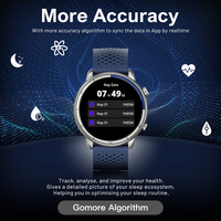 Reloj Inteligente T30plus 1.43 AMOLED Bluetooth con Monitor de Ritmo Cardíaco, Luz Roja, Oxígeno en Sangre, Sueño y Deportes