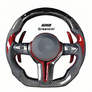 พวงมาลัยคาร์บอนไฟเบอร์แบบแห้ง สำหรับ <span class=keywords><strong>BMW</strong></span> M3 M4 พร้อมจอ LED แบบเสียบใช้งานได้ทันที  ปรับแต่งสำหรับรถแข่ง  ไม่สามารถใช้กับถุงลมนิรภัยได้ - Product Image 2