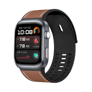 Cinturino in Pelle e Silicone Eraysun per <span class=keywords><strong>Huawei</strong></span> <span class=keywords><strong>Band</strong></span> D2, Lussuoso, Traspirante, Regolabile, Sportivo - Product Image 4
